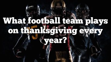 What football team plays on thanksgiving every year?