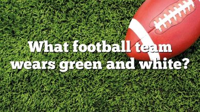 What football team wears green and white?