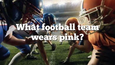 What football team wears pink?