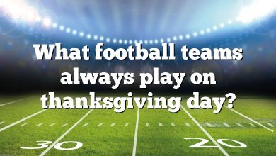 What football teams always play on thanksgiving day?