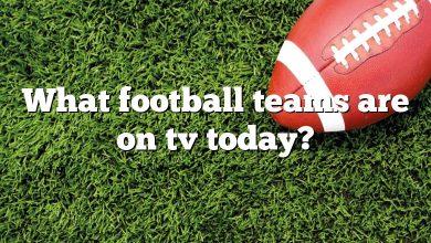 What football teams are on tv today?