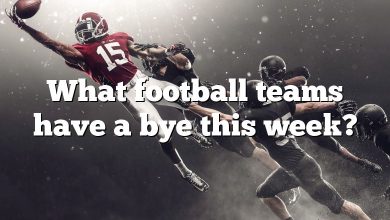 What football teams have a bye this week?