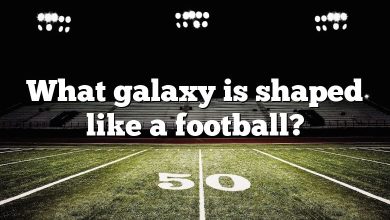 What galaxy is shaped like a football?