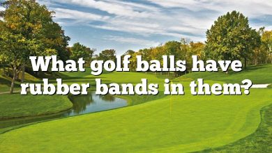 What golf balls have rubber bands in them?