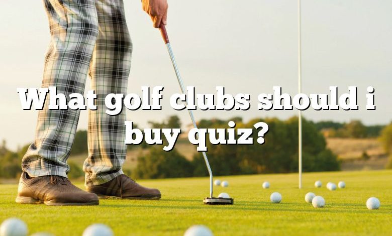 What golf clubs should i buy quiz?