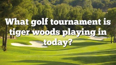 What golf tournament is tiger woods playing in today?