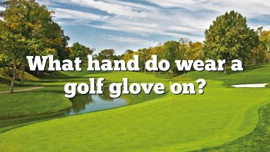 What hand do wear a golf glove on?