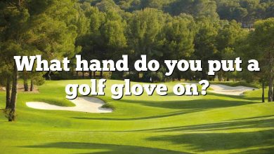 What hand do you put a golf glove on?