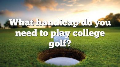 What handicap do you need to play college golf?