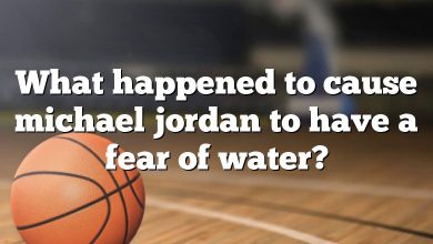 What happened to cause michael jordan to have a fear of water?