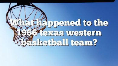 What happened to the 1966 texas western basketball team?