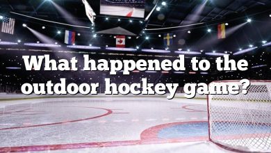 What happened to the outdoor hockey game?