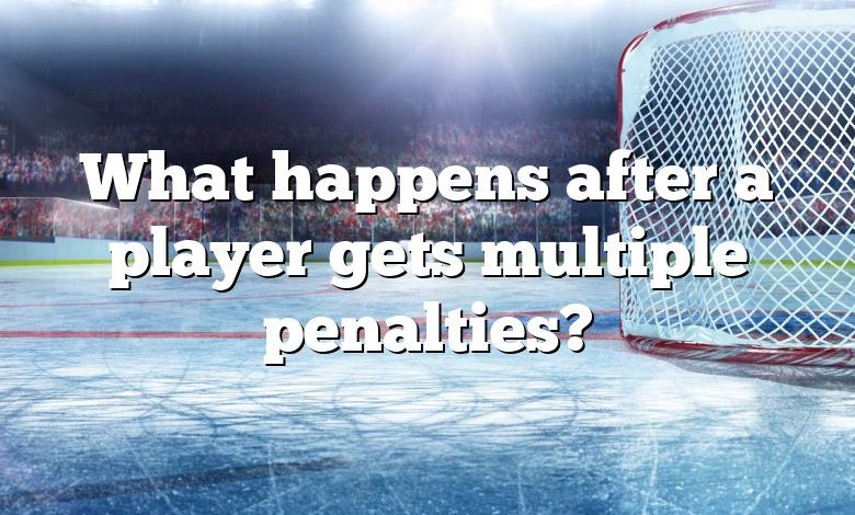 What happens after a player gets multiple penalties?