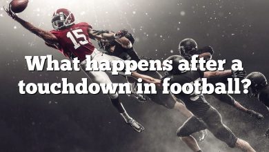 What happens after a touchdown in football?