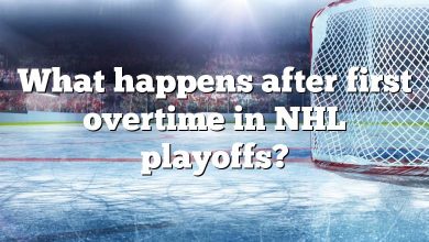 What happens after first overtime in NHL playoffs?