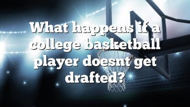 What happens if a college basketball player doesnt get drafted?