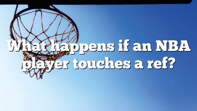 What happens if an NBA player touches a ref?