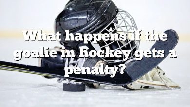 What happens if the goalie in hockey gets a penalty?