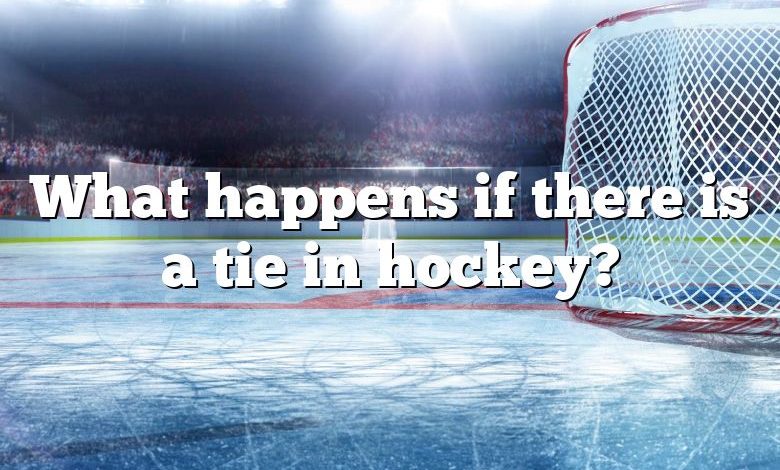 What happens if there is a tie in hockey?