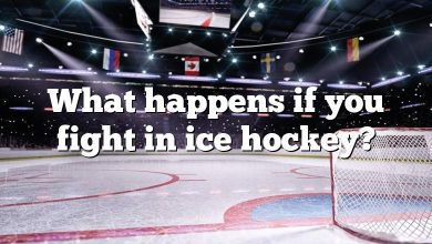 What happens if you fight in ice hockey?