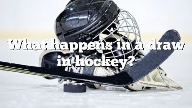 What happens in a draw in hockey?