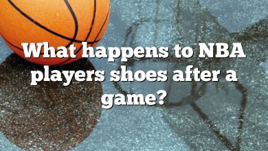 What happens to NBA players shoes after a game?