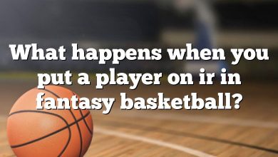 What happens when you put a player on ir in fantasy basketball?