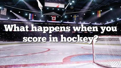 What happens when you score in hockey?