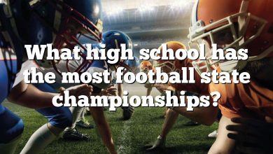 What high school has the most football state championships?