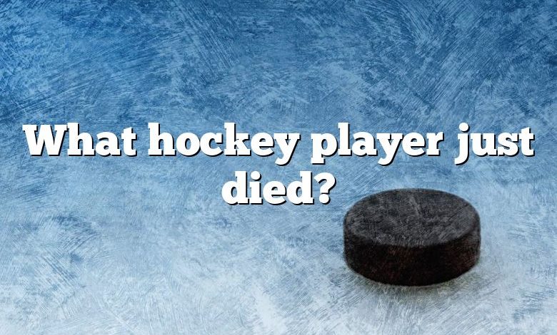 What hockey player just died?