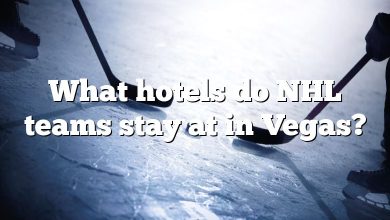 What hotels do NHL teams stay at in Vegas?