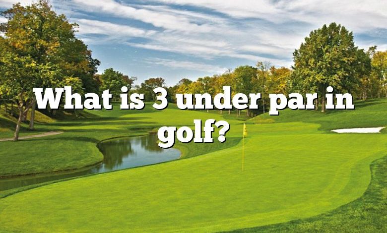 What is 3 under par in golf?