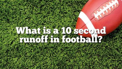 What is a 10 second runoff in football?