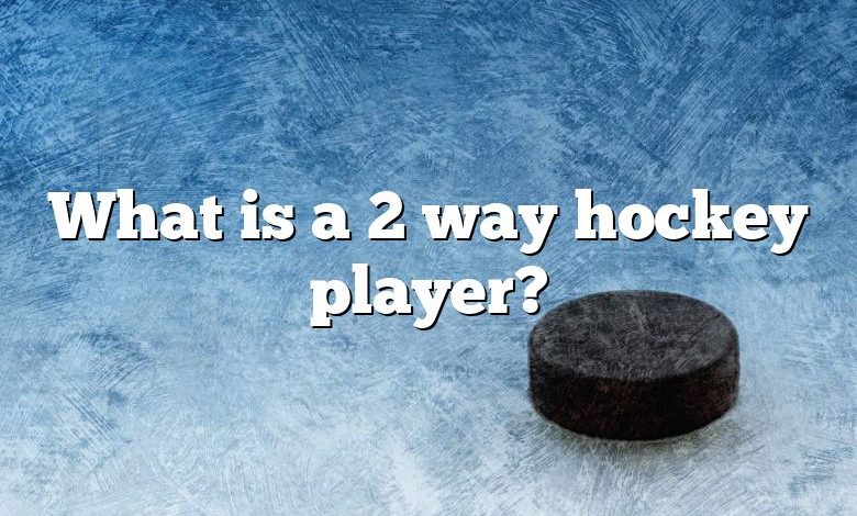 What is a 2 way hockey player?