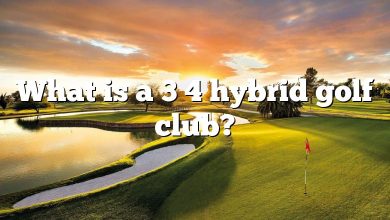 What is a 3 4 hybrid golf club?