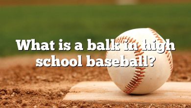 What is a balk in high school baseball?