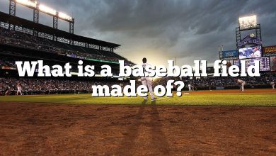 What is a baseball field made of?