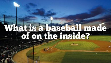 What is a baseball made of on the inside?