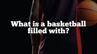 What is a basketball filled with?