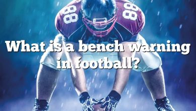What is a bench warning in football?