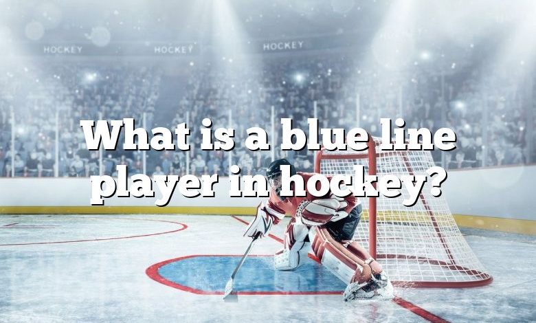 What is a blue line player in hockey?