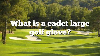 What is a cadet large golf glove?