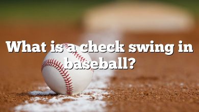 What is a check swing in baseball?