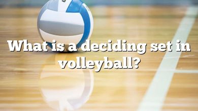 What is a deciding set in volleyball?
