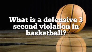 What is a defensive 3 second violation in basketball?