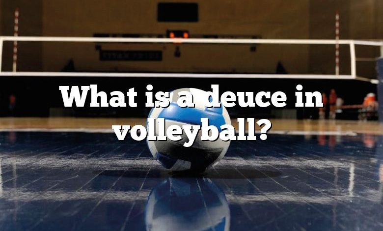What is a deuce in volleyball?