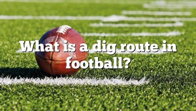 What is a dig route in football?