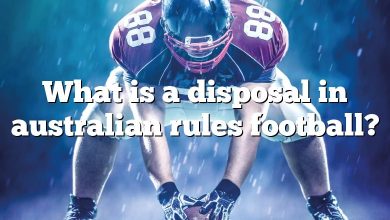 What is a disposal in australian rules football?