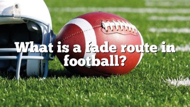 What is a fade route in football?