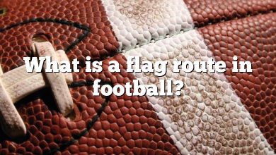 What is a flag route in football?